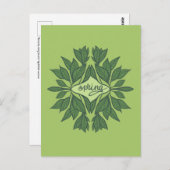 Spring Green laat esthetische typografie achter Briefkaart (Voorkant / Achterkant)
