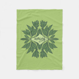 Spring Green laat esthetische typografie achter Fleece Deken