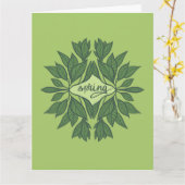 Spring Green laat esthetische typografie achter Kaart (Gele Bloem)