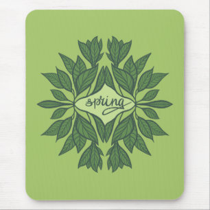Spring Green laat esthetische typografie achter Muismat