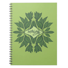 Spring Green laat esthetische typografie achter Notitieboek
