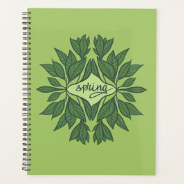 Spring Green laat esthetische typografie achter Planner