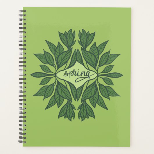 Spring Green laat esthetische typografie achter Planner (Voorkant)
