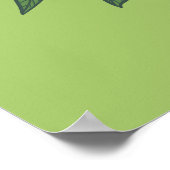 Spring Green laat esthetische typografie achter Poster (Hoek)