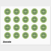 Spring Green laat esthetische typografie achter Ronde Sticker (Vel)