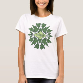 Spring Green laat esthetische typografie achter T-shirt