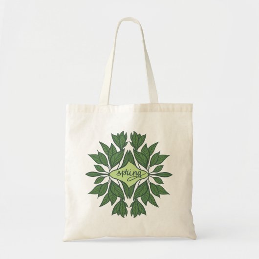 Spring Green laat esthetische typografie achter Tote Bag (Voorkant)