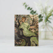 Spring Green Lady - hout Sylph Gibson Meisje Briefkaart (Staand voorkant)