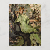 Spring Green Lady - hout Sylph Gibson Meisje Briefkaart (Voorkant)