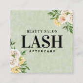 Spring Green Lash Aftercare Square Visitekaartje (Voorkant)