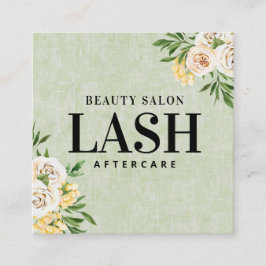 Spring Green Lash Aftercare Square Visitekaartje