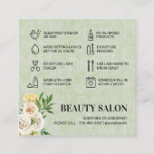 Spring Green Lash Aftercare Square Visitekaartje (Achterkant)