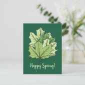 Spring Green Maple laat Natuur Lover Briefkaart (Staand voorkant)