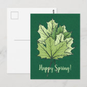 Spring Green Maple laat Natuur Lover Briefkaart (Voorkant / Achterkant)