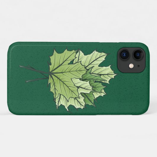 Spring Green Maple laat Natuur Lover Case-Mate iPhone Case (Achterkant (horizontaal))