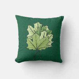 Spring Green Maple laat Natuur Lover Kussen