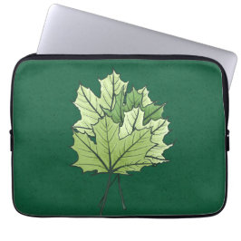 Spring Green Maple laat Natuur Lover Laptop Sleeve