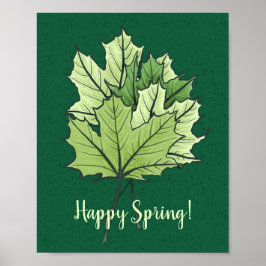 Spring Green Maple laat Natuur Lover Poster