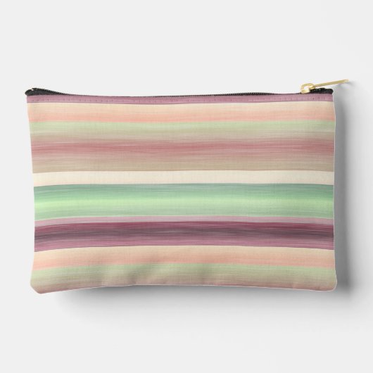 Spring Green Mauve Taupe Peach Pink Art Stripes Etui (Achterkant)
