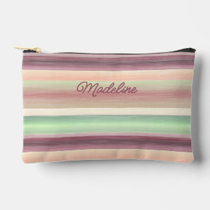 Spring Green Mauve Taupe Peach Pink Art Stripes Etui