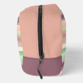 Spring Green Mauve Taupe Peach Pink Art Stripes Toilettasje (Rechts)