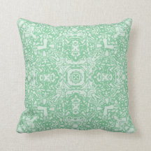 Spring Green Maze Kaleidoscope Pillow