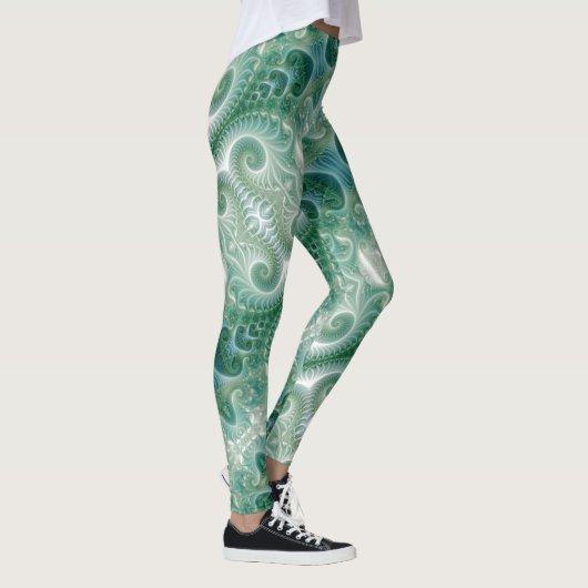 Spring Green Modern Yoga Pants Women's Girls Leggings (Rechts)