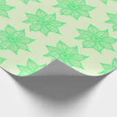 Spring Green op Light Green Sketchy Flowers Cadeaupapier (Hoek)