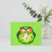Spring Green Owl Briefkaart (Staand voorkant)