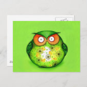 Spring Green Owl Briefkaart (Voorkant / Achterkant)