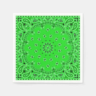 Spring Green Paisley Bandana Sjaal BBQ Picknick Servetten
