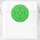 Spring Green Paisley Westerne Bandana sjaal Print Ronde Sticker (Tas)