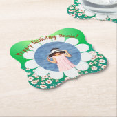 Spring Green Party Photo Lijst Kartonnen Onderzetters (Gekanteld)