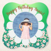 Spring Green Party Photo Lijst Kartonnen Onderzetters (Voorkant)