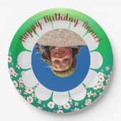 Spring Green Party Photo Lijst Papieren Bordje (Voorkant)