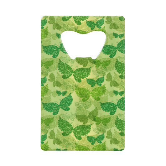 Spring Green Pattern Creditkaart Flessenopener (Voorkant)