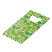 Spring Green Pattern Creditkaart Flessenopener (Achterkant Gekanteld)