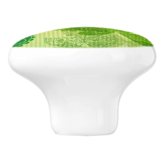 Spring Green Pattern Keramische Knop (Zijkant)