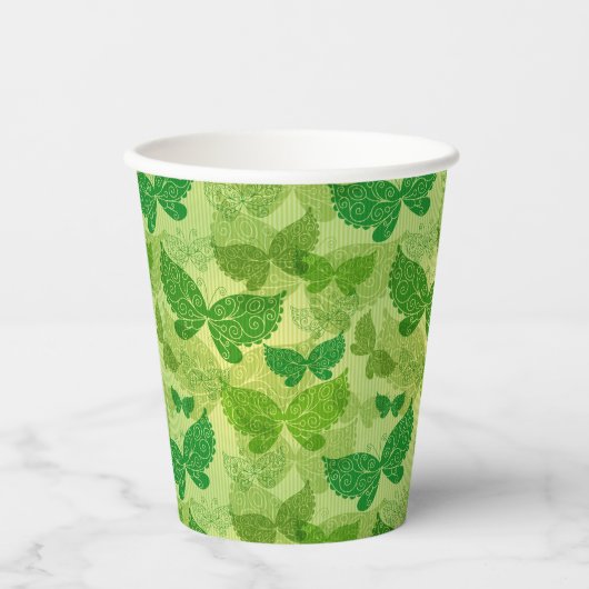 Spring Green Pattern Papieren Bekers (Voorkant)