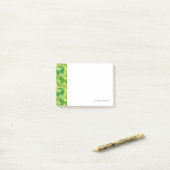 Spring Green Pattern Post-it® Notes (Op bureau)