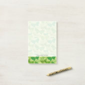 Spring Green Pattern Post-it® Notes (Op bureau)