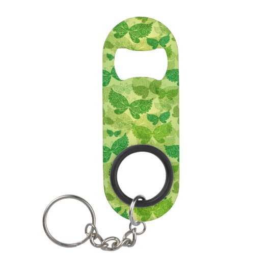 Spring Green Pattern Sleutelhanger Flessenopener (Voorkant)