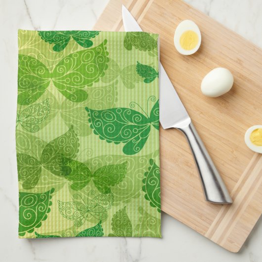 Spring Green Pattern Theedoek (Quarter Fold)