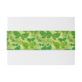 Spring Green Pattern Uitnodigingen Wikkel (Achterkant Voorbeeld)