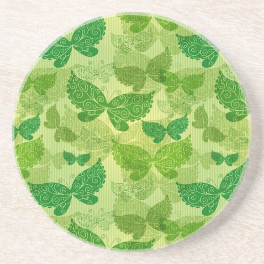 Spring Green Pattern Zandsteen Onderzetter (Voorkant)