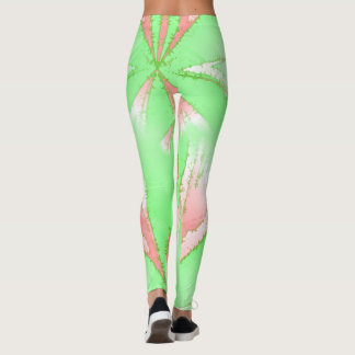 Spring Green Roze Witte Leggings