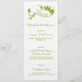 Spring Green Scroll Wedding Menu Kaart (Voorkant)