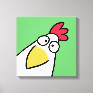 Spring Green SERIOUS CHICKEN door Sandra Boynton Canvas Afdruk