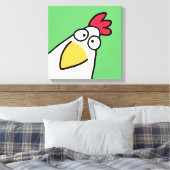 Spring Green SERIOUS CHICKEN door Sandra Boynton Canvas Afdruk (Insitu (Slaapkamer))