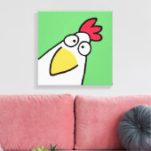 Spring Green SERIOUS CHICKEN door Sandra Boynton Canvas Afdruk (Insitu (Woonkamer))